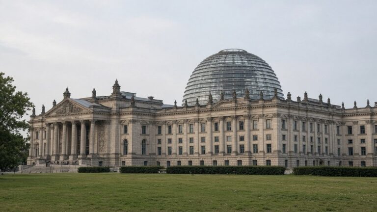 Foto des Reichstagsgebäudes in Berlin mit Glaskuppel – Thema: gescheiterte AfD-Wahlen zum Bundestagsvizepräsidenten
