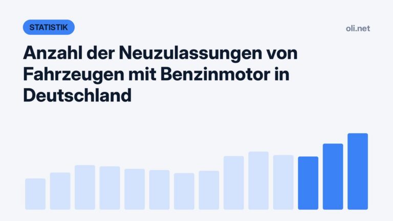 Statistik-Grafik mit Balkendiagramm: Neuzulassungen von Benzinfahrzeugen in Deutschland